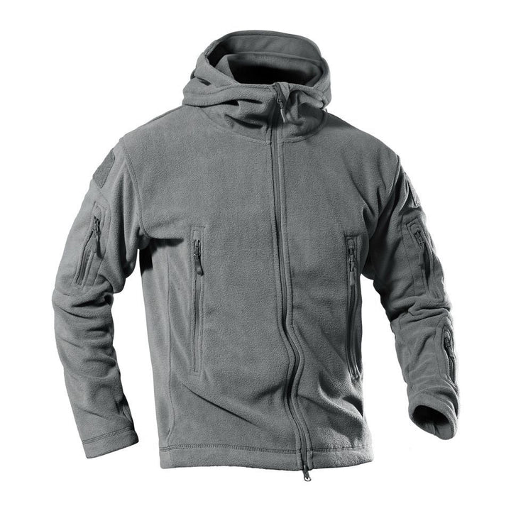 Men's fleece jacket with multifunctional zip pockets Lisslune