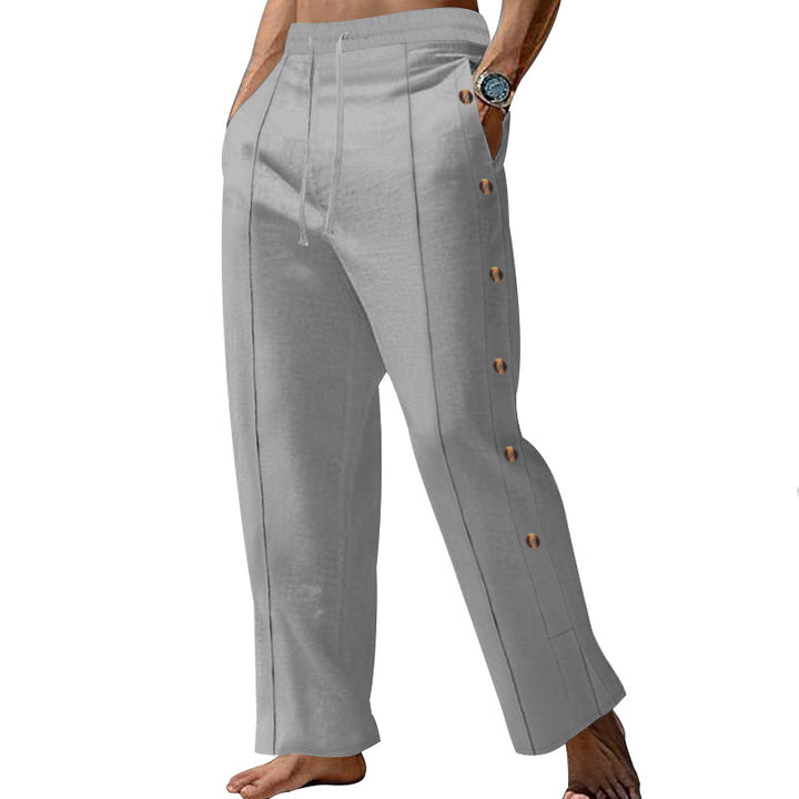 Men's elegant summer pants with side buttons Lisslune