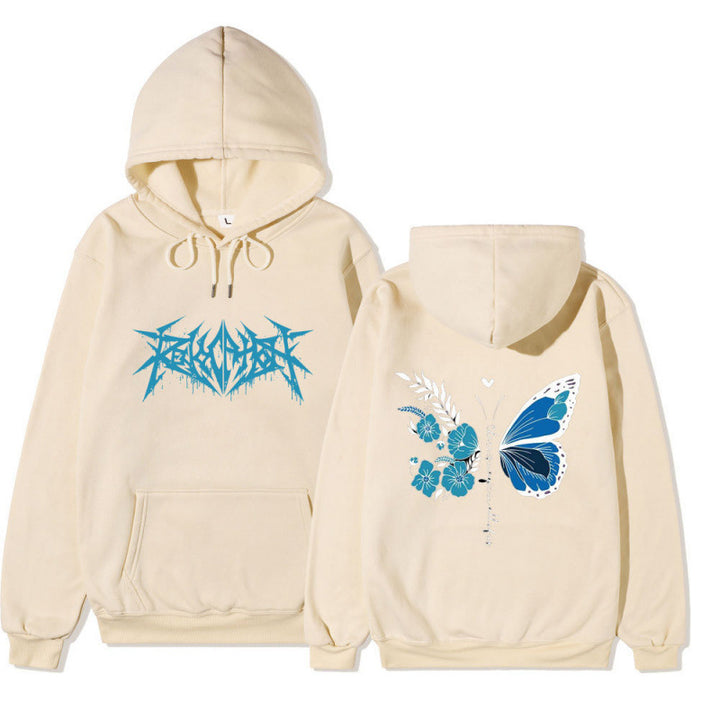 Women's hoodie with unique butterfly and flower motif Lisslune