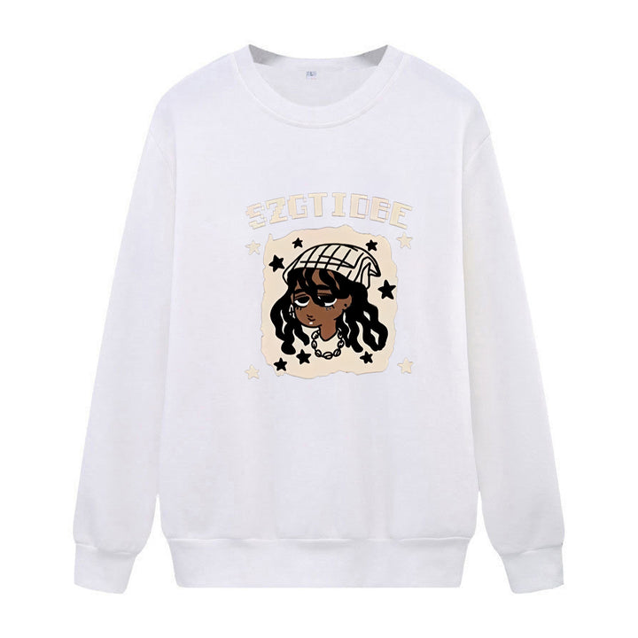 Women's casual sweatshirt with artistic print Lisslune