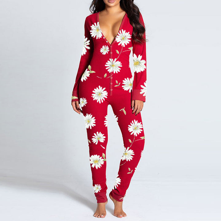 Women's onesie with heart motif and cozy fabric Lisslune