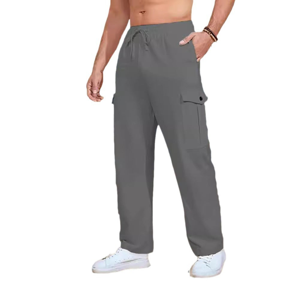 Men's cargo pants with practical pockets and elastic waistband Lisslune