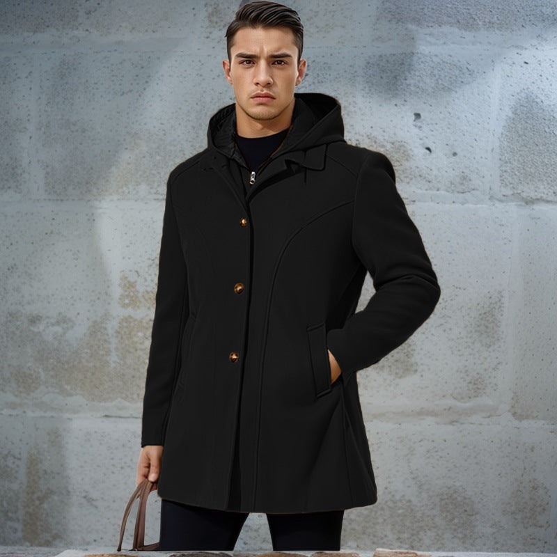 Men's transitional jacket with hood and modern detailing Lisslune