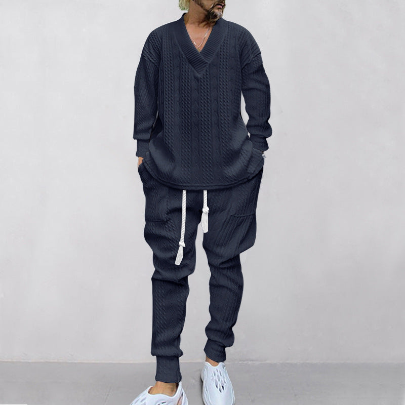 Men's knitted sweater and jogger set Lisslune