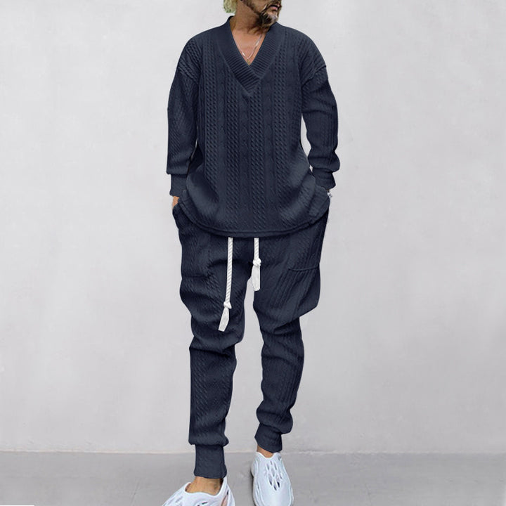 Men's knitted sweater and jogger set Lisslune