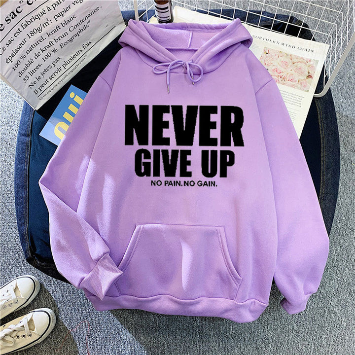 Women's hoodie with motivating lettering Lisslune 1772613019