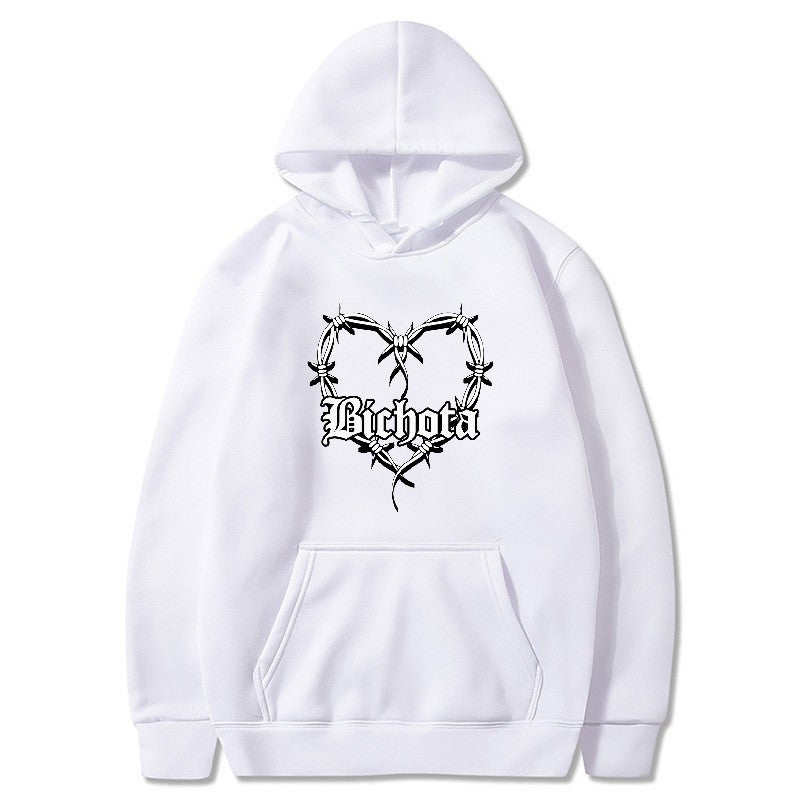 Women's hoodie with unique heart design and embroidered lettering Lisslune