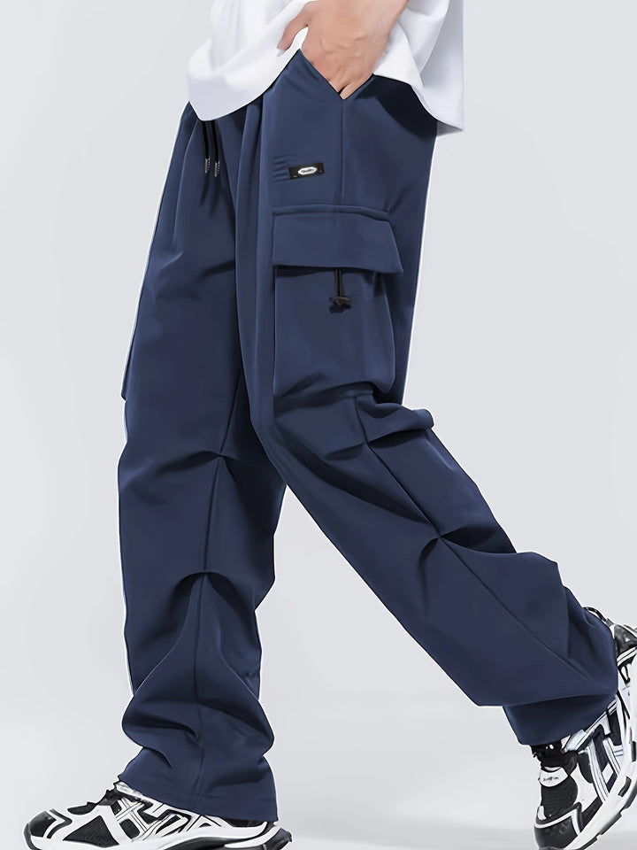 Men's cargo pants with multifunctional pockets and adjustable waistband Lisslune