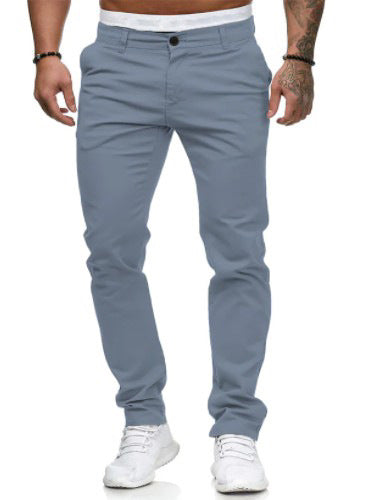 Men's Tailored Slim-Fit Chino Pants Lisslune