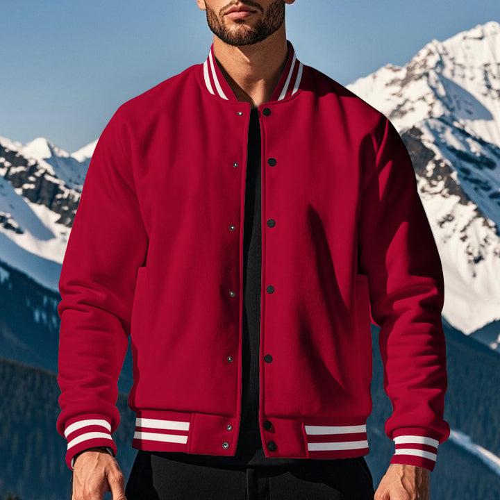 Men's sporty college jacket with contrast details Lisslune