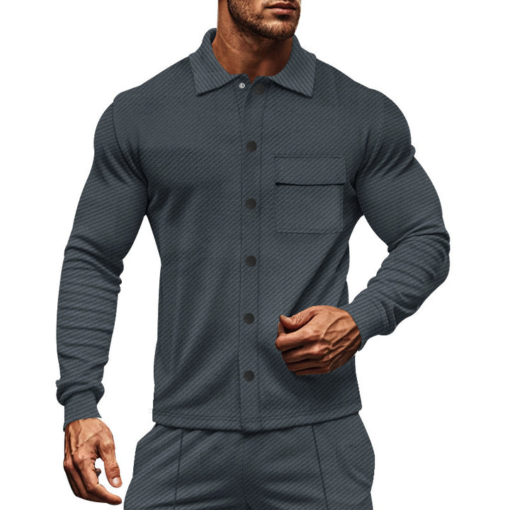 Men's men's jacket made of comfortable fabric with modern button details and chest pocket Lisslune