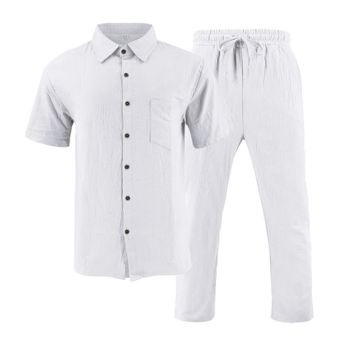 Men's airy summer set with modern shirt and comfortable pants Lisslune