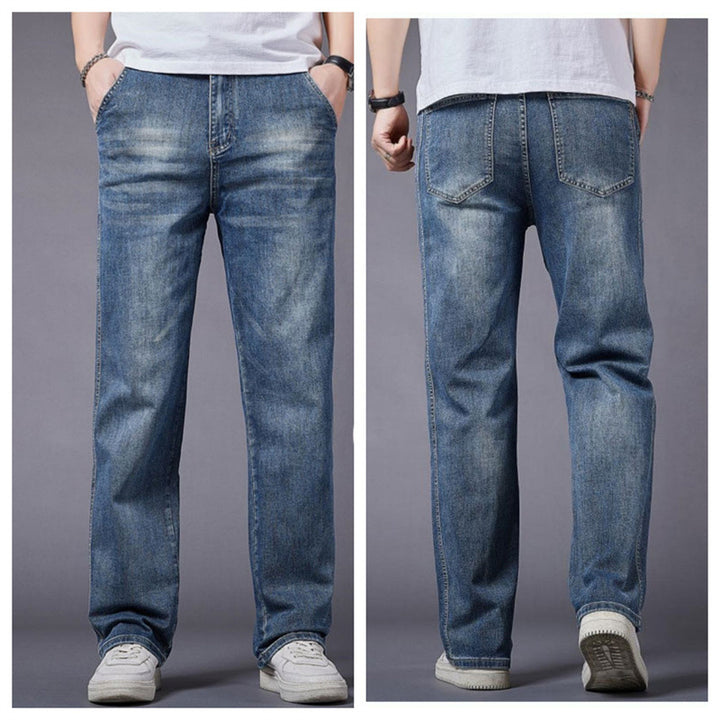 Men's Comfortable Relaxed Fit Jeans Lisslune
