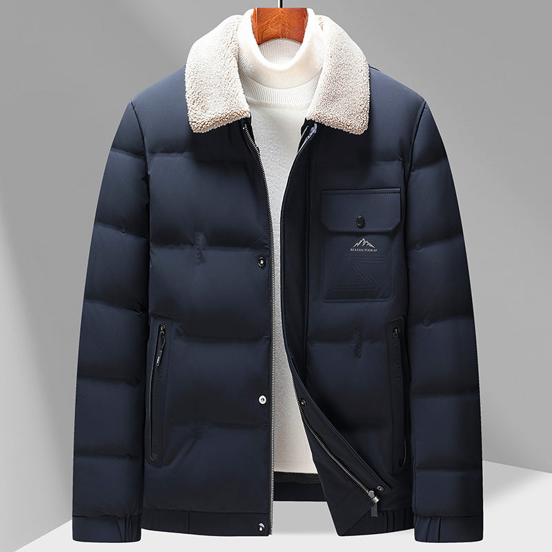 Men's Down Jacket with Warm Collar Lisslune