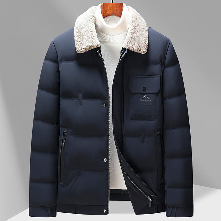 Men's Down Jacket with Warm Collar Lisslune