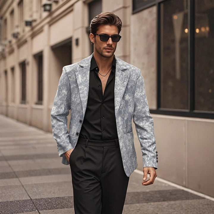 Men's structured casual blazer with modern design and two pockets Lisslune