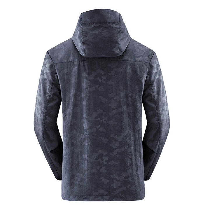 Men's water-repellent camouflage jacket with adjustable hood Lisslune