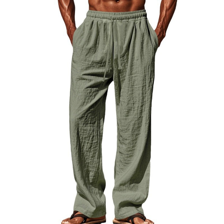 Men's loose leisure pants with elastic waistband and side pockets Lisslune