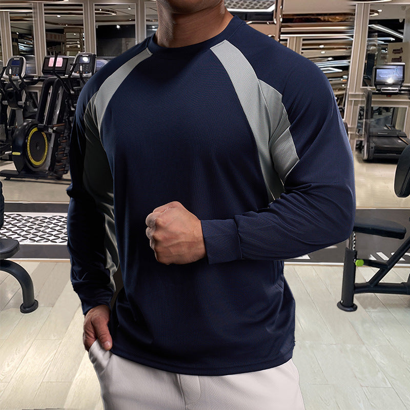 Men's Sporty Long-Sleeve Shirt with Breathable Inserts Lisslune