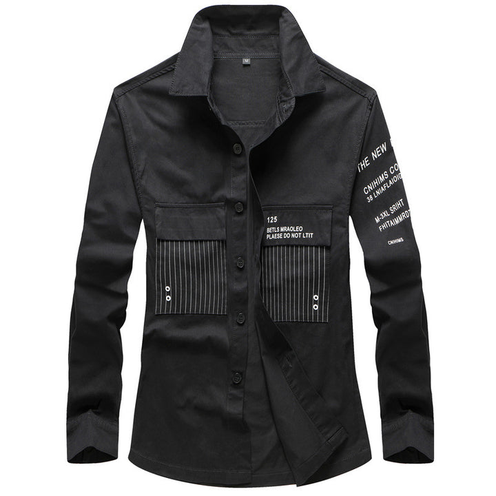Men's stylish utility shirt with patch pockets and contrasting details Lisslune