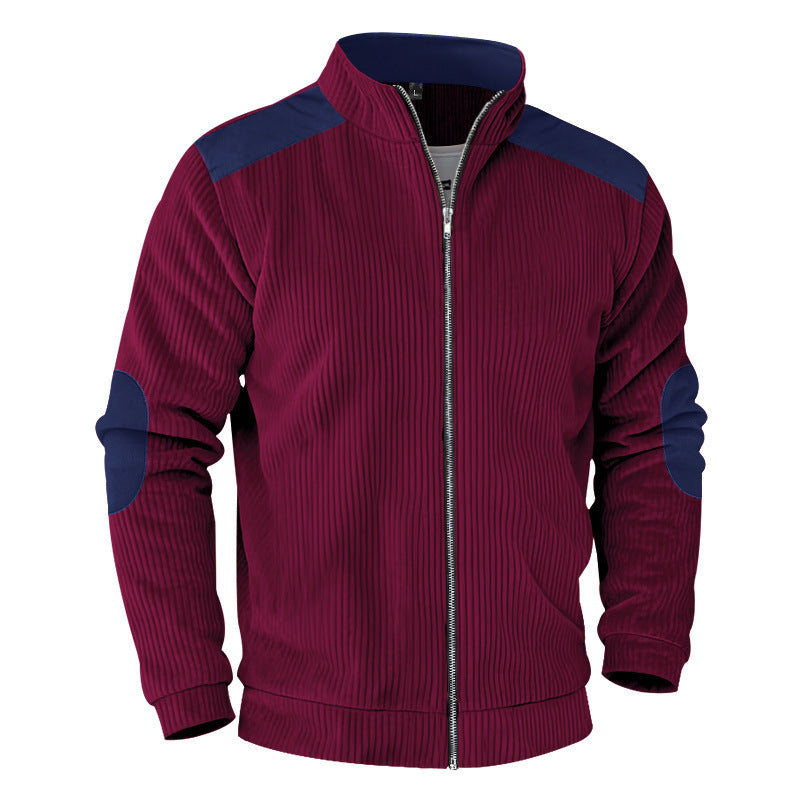 Men's sporty jacket with structured sleeves and stand-up collar Lisslune