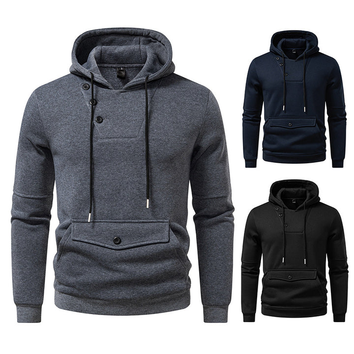 Men's Stylish Hoodies with Button Details Lisslune