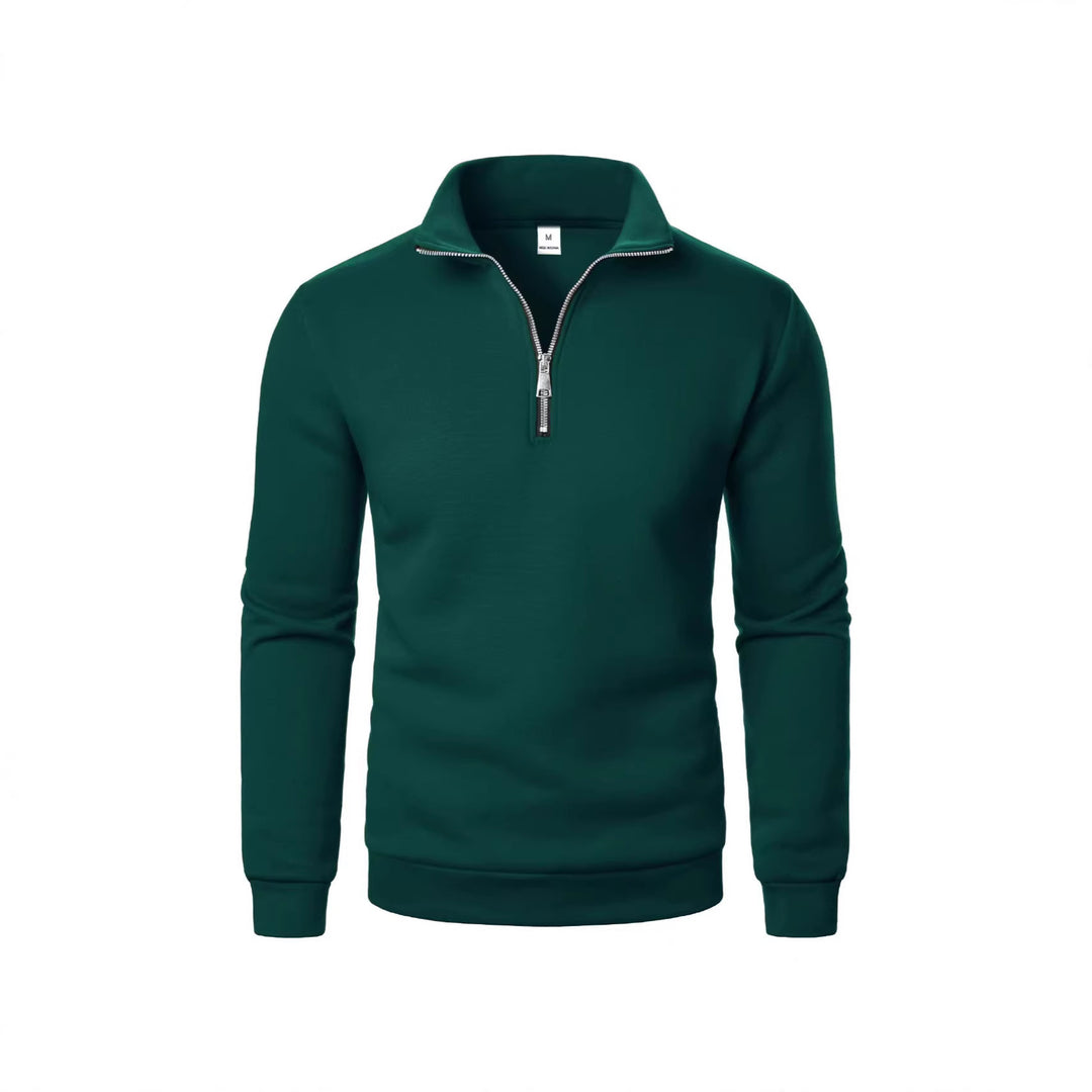 Men's sweatshirt with zipper and modern stand-up collar Lisslune
