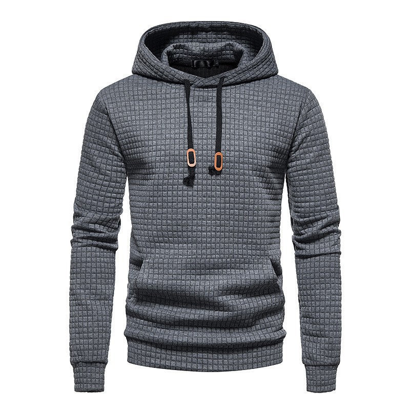 Men's Hooded Sweatshirt with Textured Design Lisslune