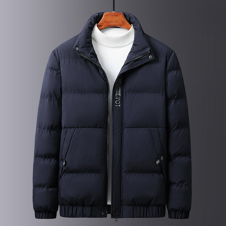 Men's quilted winter jacket with high collar and versatile pockets Lisslune