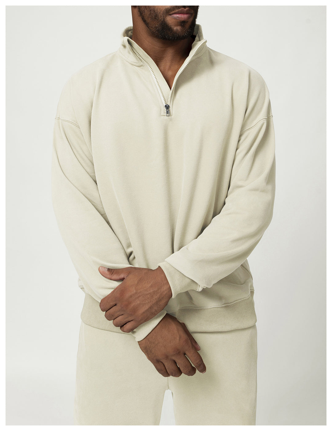 Men's Casual Sweater with Stand-Up Collar Lisslune