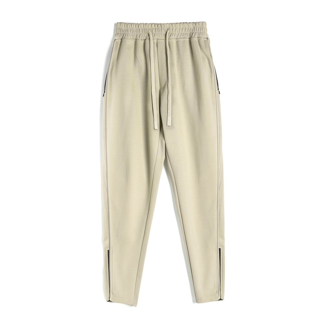 Men's sporty jogging pants with elastic waistband and side zip pockets Lisslune