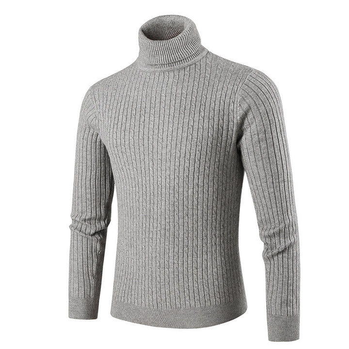 Men's stylish turtleneck sweater made of textured knit Lisslune
