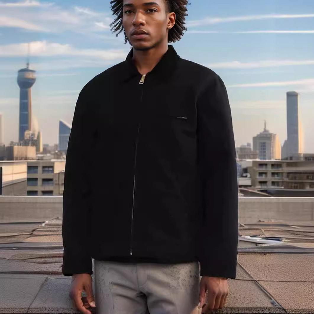 Men's casual bomber jacket with practical zipper pockets Lisslune