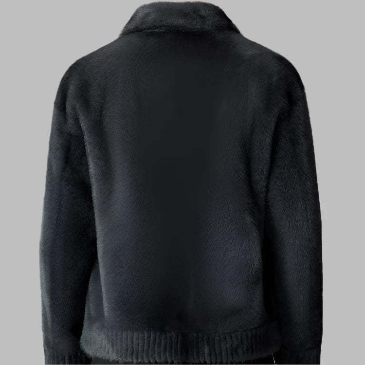 Men's elegant plush jacket with button closure Lisslune