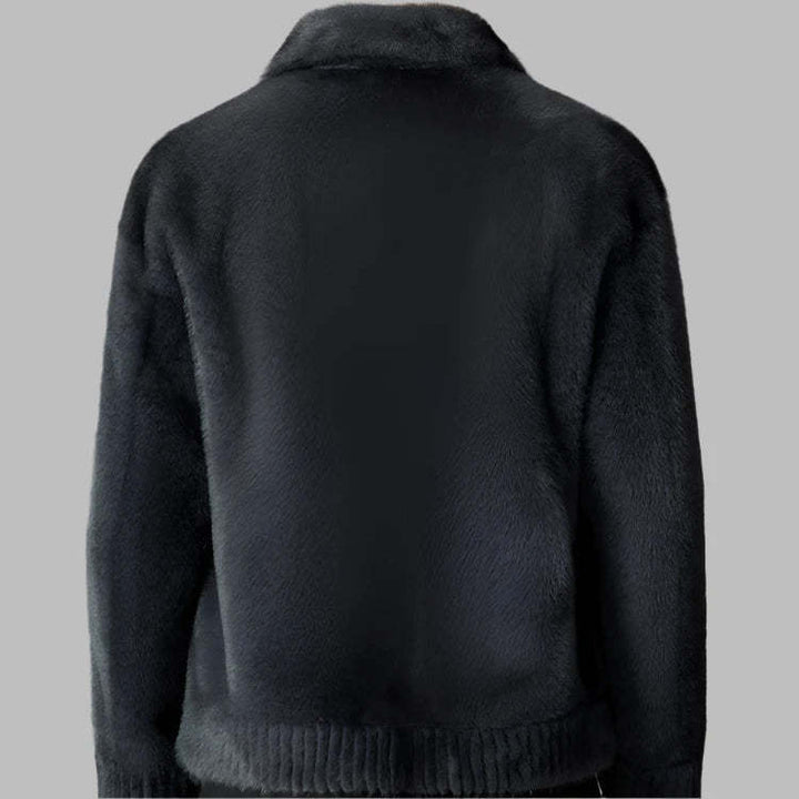 Men's elegant plush jacket with button closure Lisslune