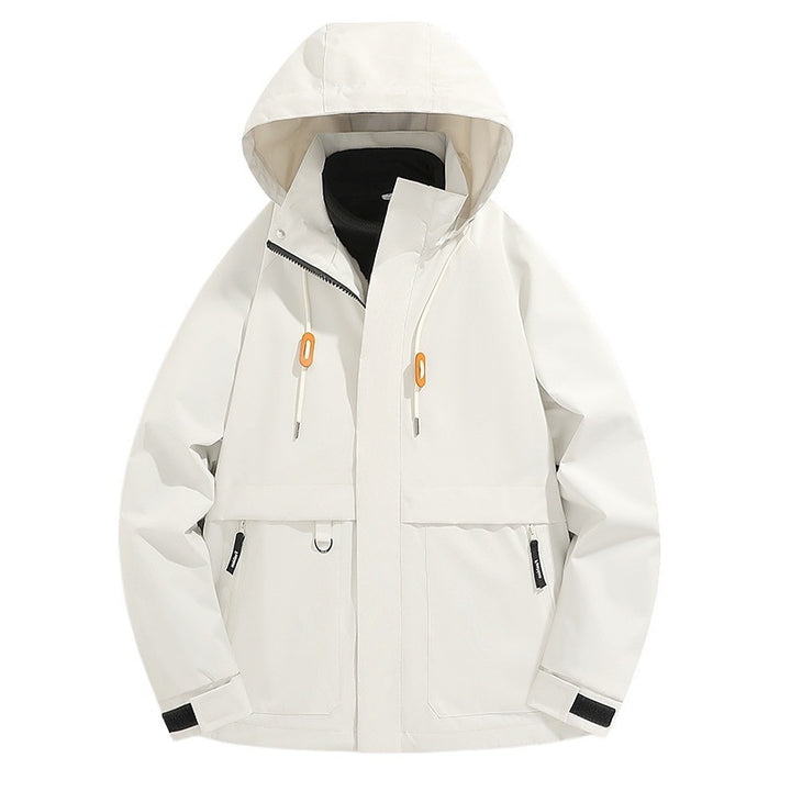 Men's weatherproof outdoor jacket with adjustable hood and practical pockets Lisslune