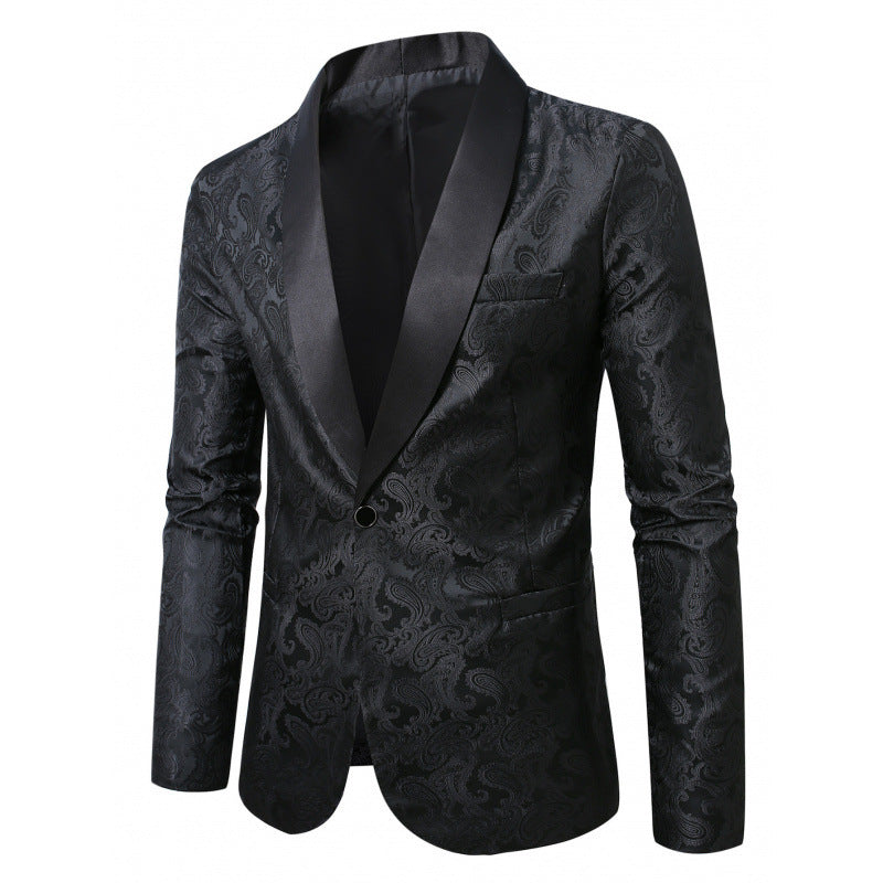 Men's elegant tuxedo blazer with paisley pattern Lisslune
