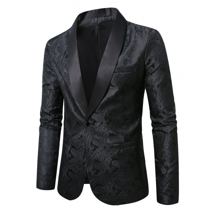 Men's elegant tuxedo blazer with paisley pattern Lisslune