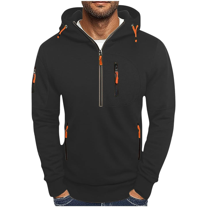 Men's functional hoodie with innovative half-zip Lisslune