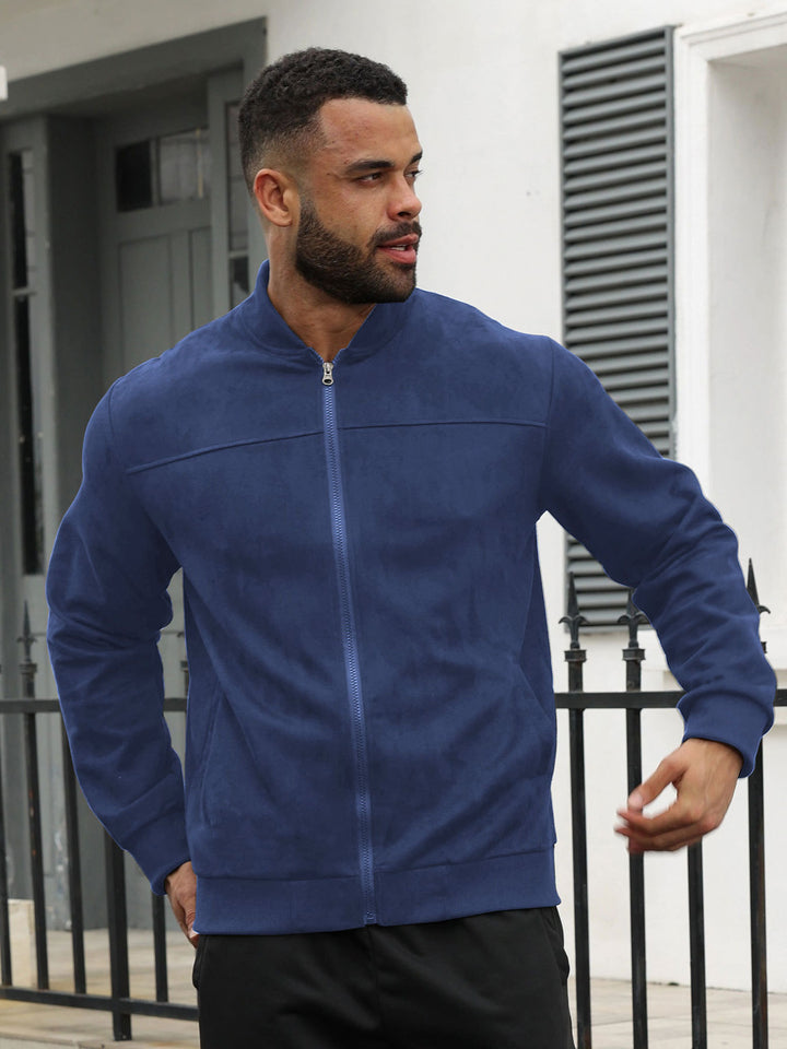 Men's casual sweat jacket in sporty design with practical pockets Lisslune