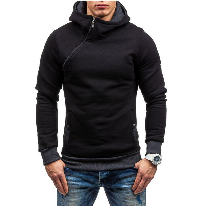 Men's stylish hoodie with side zipper and contrasting sleeves Lisslune