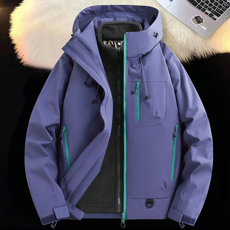 Men's Weatherproof Multi-Functional Jacket with Detachable Hood Lisslune