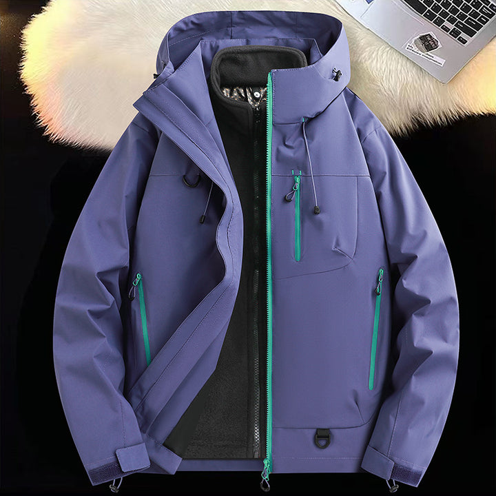 Men's Weatherproof Multi-Functional Jacket with Detachable Hood Lisslune