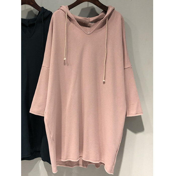 Women's hoodie dress with generous cut and hood Lisslune