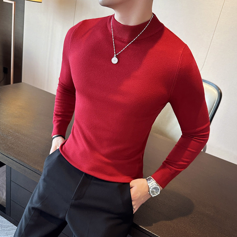 Men's stylish sweater with high collar and elegant fit Lisslune