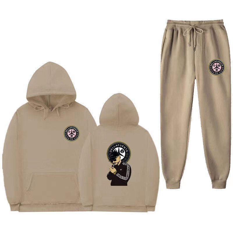 Women's set of hoodie and jogging pants with unique print Lisslune
