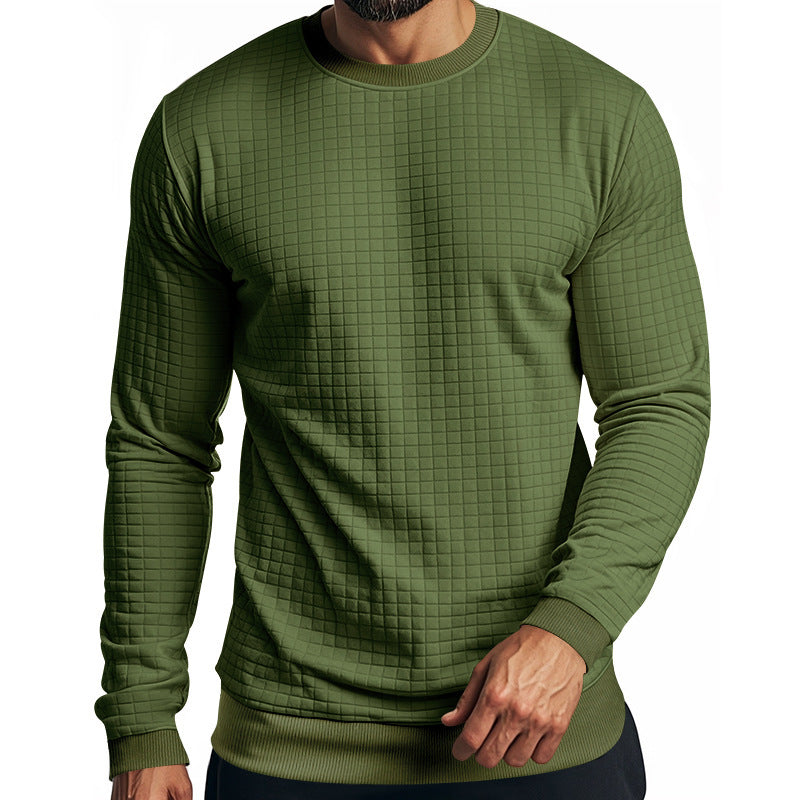 Men's long sleeve sweatshirt with textured design and elastic cuffs Lisslune