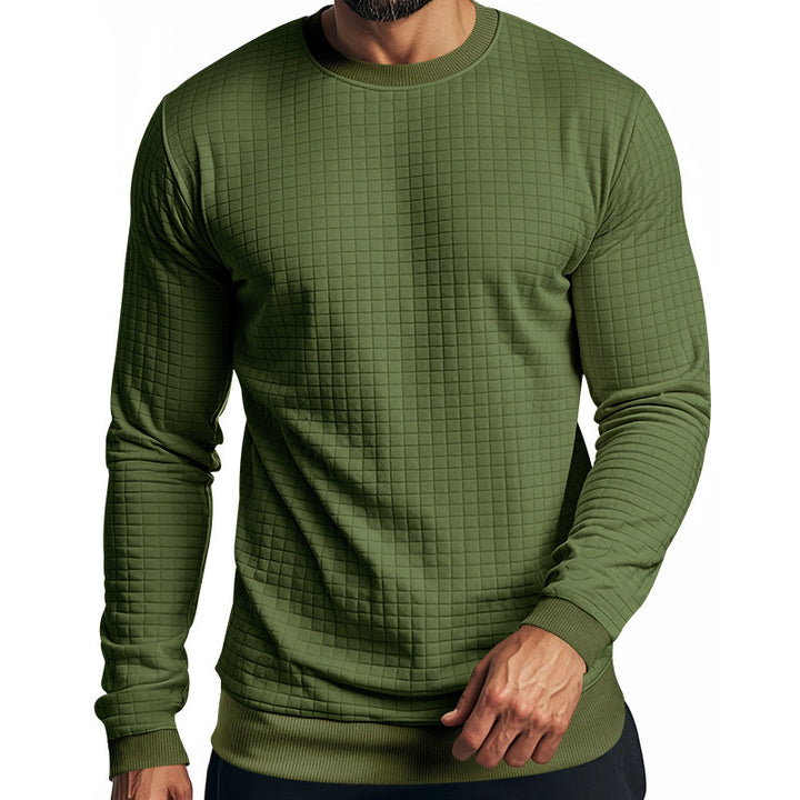 Men's long sleeve sweatshirt with textured design and elastic cuffs Lisslune