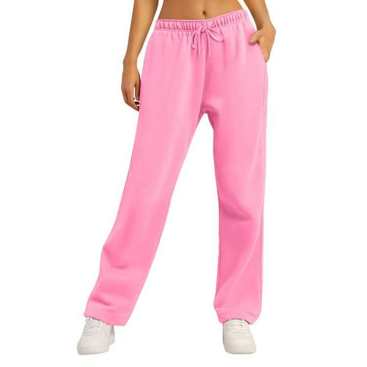 Women's casual leisure pants with high wearing comfort and elastic waistband Lisslune