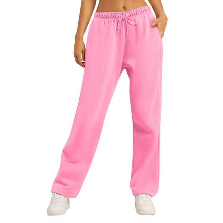 Women's casual leisure pants with high wearing comfort and elastic waistband Lisslune